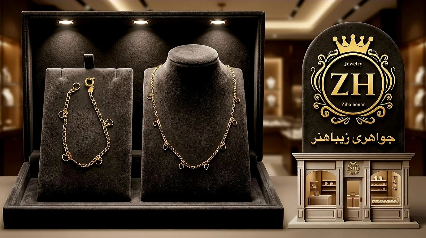 دستبند اویز دار و گردنبند اویز دار