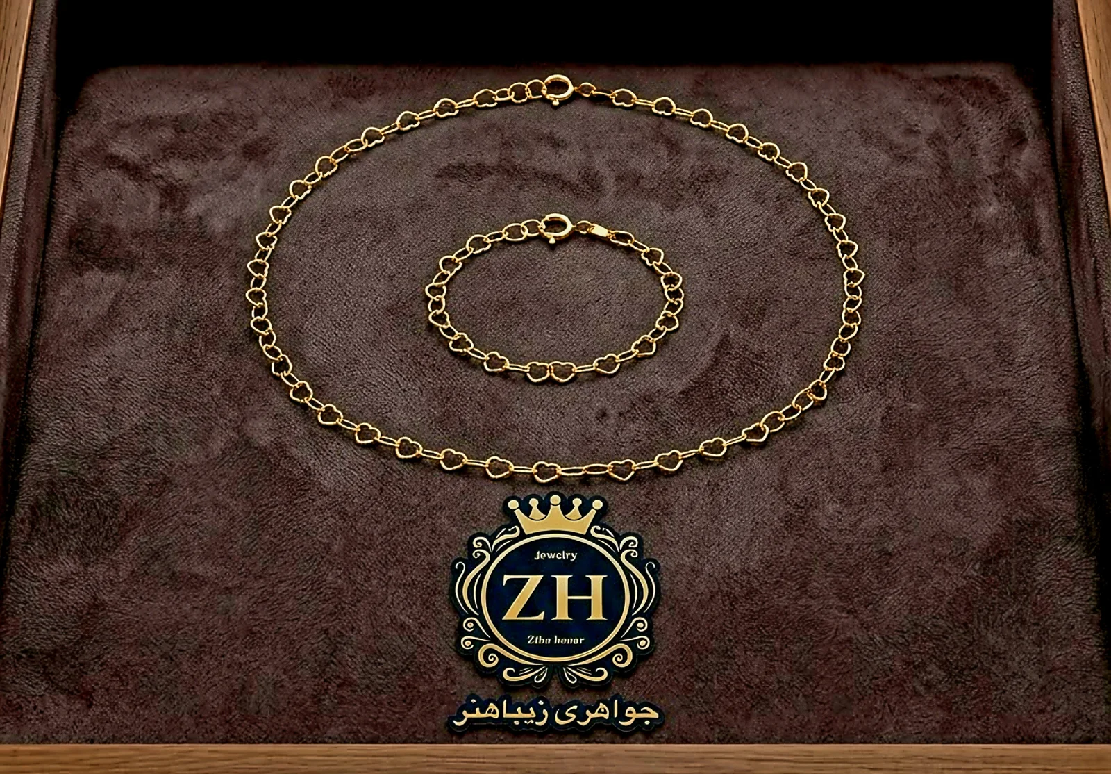 گردنبند و دستبند مدل قلبی
