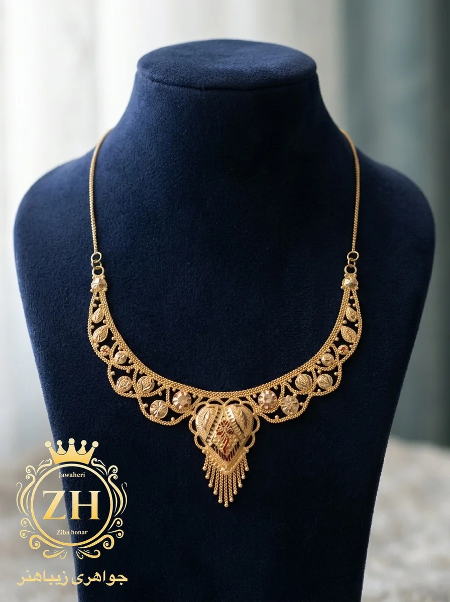 گردنبند طلای نو ۱۸ عیار با وزن ۱۵٫۷۷ گرم در جواهری زیباهنر
